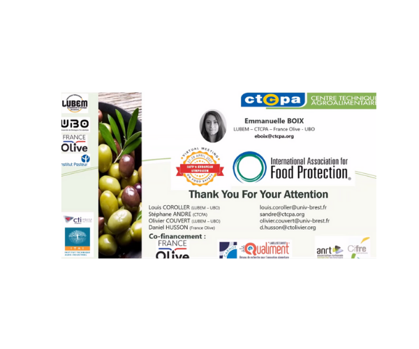 Le CTCPA a présenté les résultats du projet SAFOOD lors du colloque internationnal de l’IAFP !